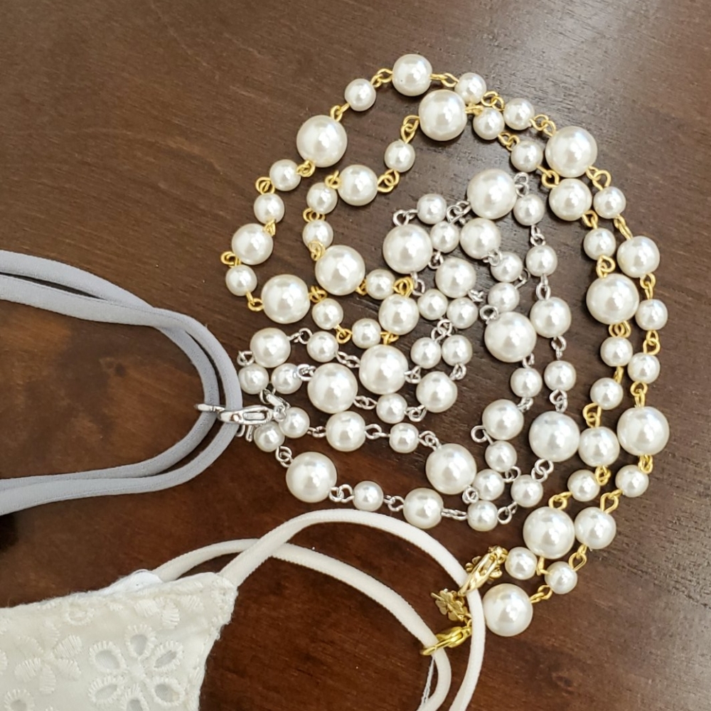 Pearl Chain Mask strap - Picture 2 of 4